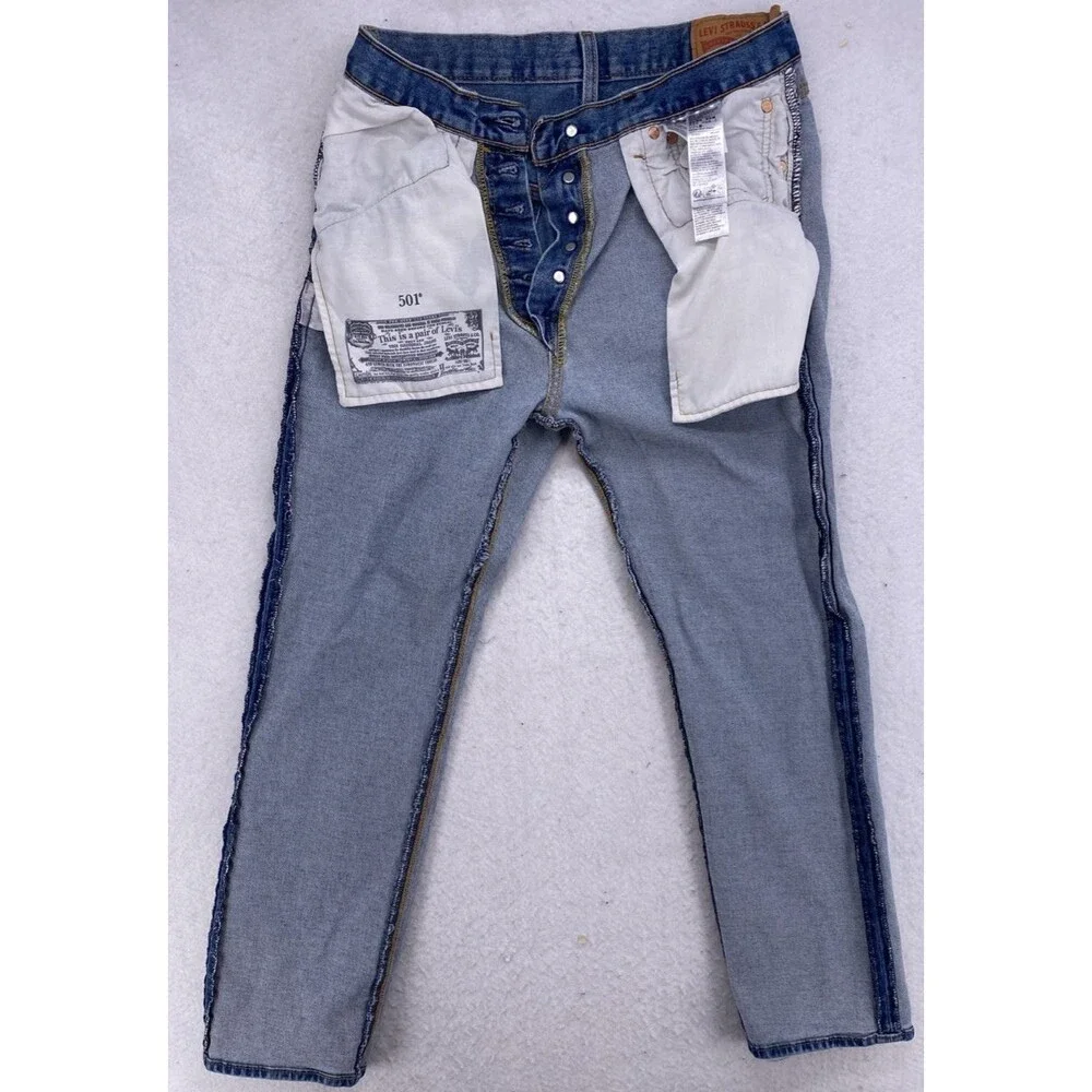 Levi's 501 Jeans Men's W31 L30 Blue Denim Button Fly Straight Leg Classic